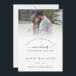 Primera Navidad Sr. Mrs. Photo Names Holiday<br><div class="desc">Primera Navidad como el Sr. y la Sra. Nombres de fotos. ¡Celebra la hora especial de tus primeros Navidades casados! Fácil de personalizar el texto y reemplazar la foto de ejemplo por la suya propia.</div>