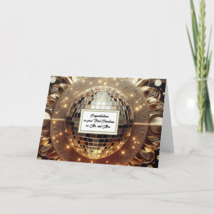 Primera Navidad Sr. y Sra. Newlywoed Holiday Card