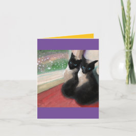 Primera nevada - Tarjeta de vacaciones para Navida