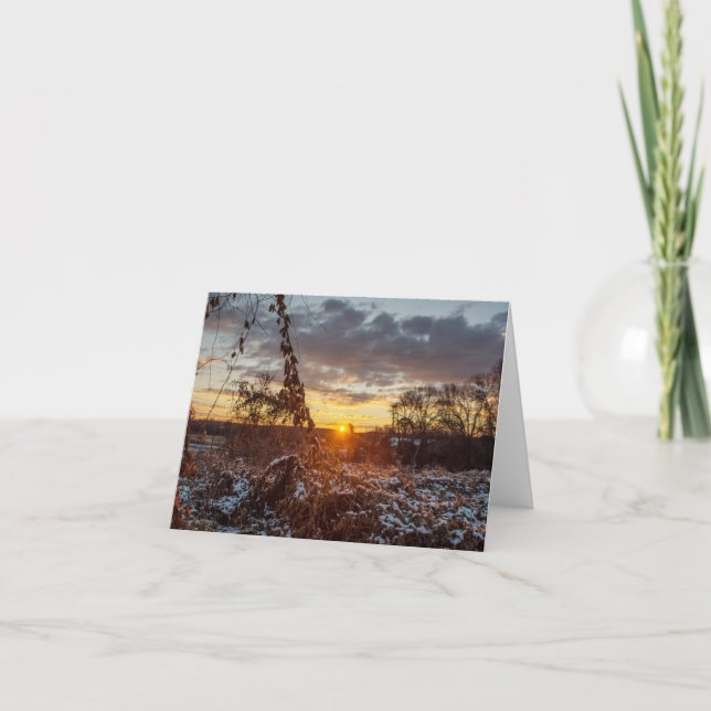 Primera nieve en el amanecer (Anverso)