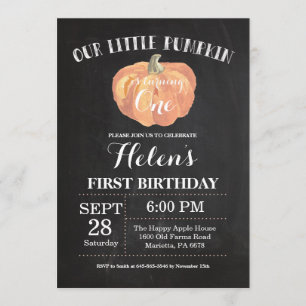 Primera pizarra de la invitación del cumpleaños de