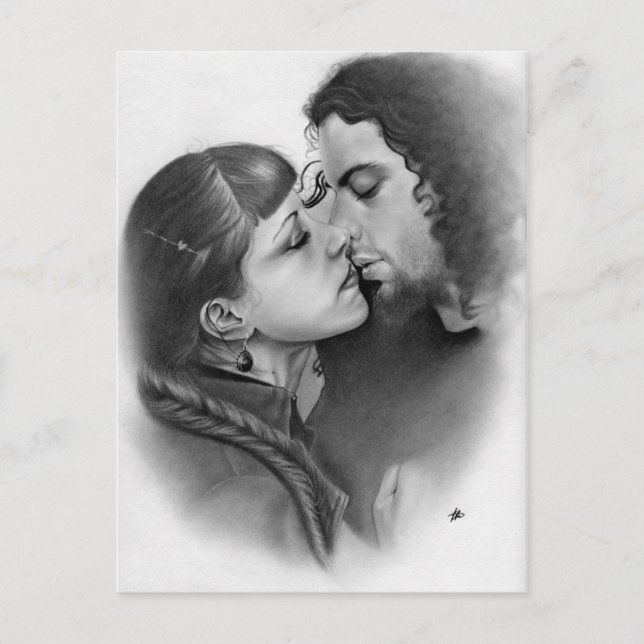 Primera postal de la pareja de amor (Anverso)