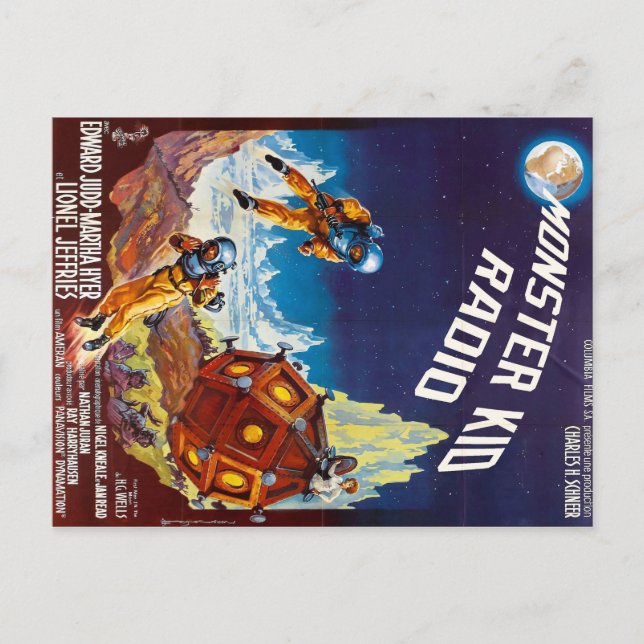 Primera postal del monstruo de la luna de la radio (Anverso)