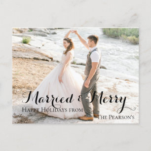 Primera postal navideña recién casada