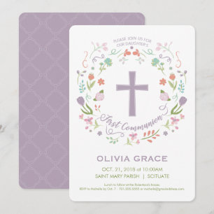 Primera Santa Comunión, Invitación Personalizado C