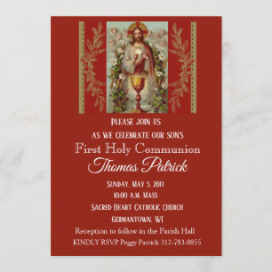 Primera Santa Comunión Jesús Invitaciones Eucarist