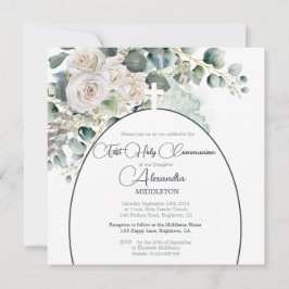 Primera Santa Comunión Rosas religiosos Cruz Verde