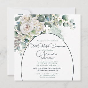 Primera Santa Comunión Rosas religiosos Cruz Verde