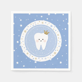 Primera servilleta de papel para dientes y estrell