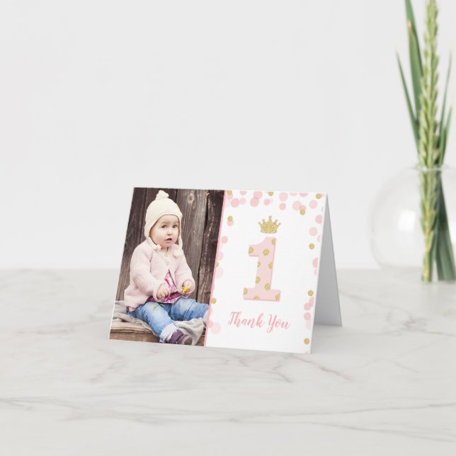 Primera tarjeta de agradecimiento a Princesa Rosa  (Anverso)