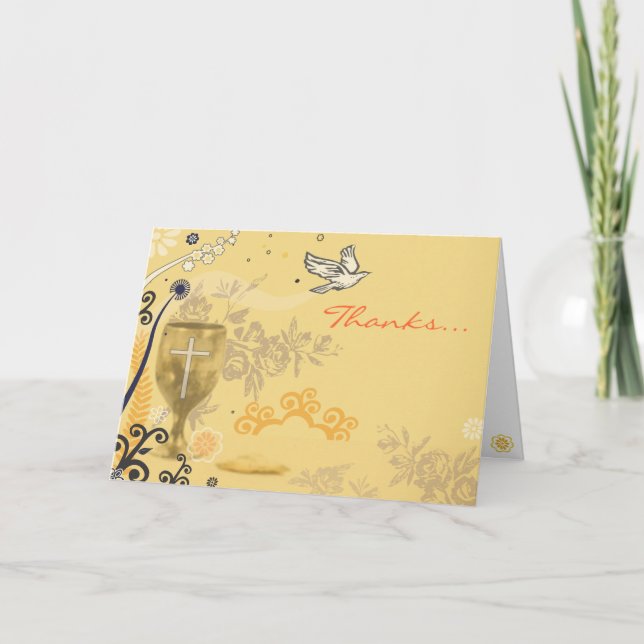 Primera tarjeta de agradecimiento de Calice Dove (Anverso)