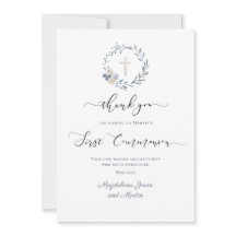 Primera tarjeta de agradecimiento de la Santa Comu