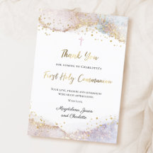 Primera tarjeta de agradecimiento de la Santa Comu