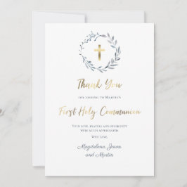 Primera tarjeta de agradecimiento de la Santa Comu