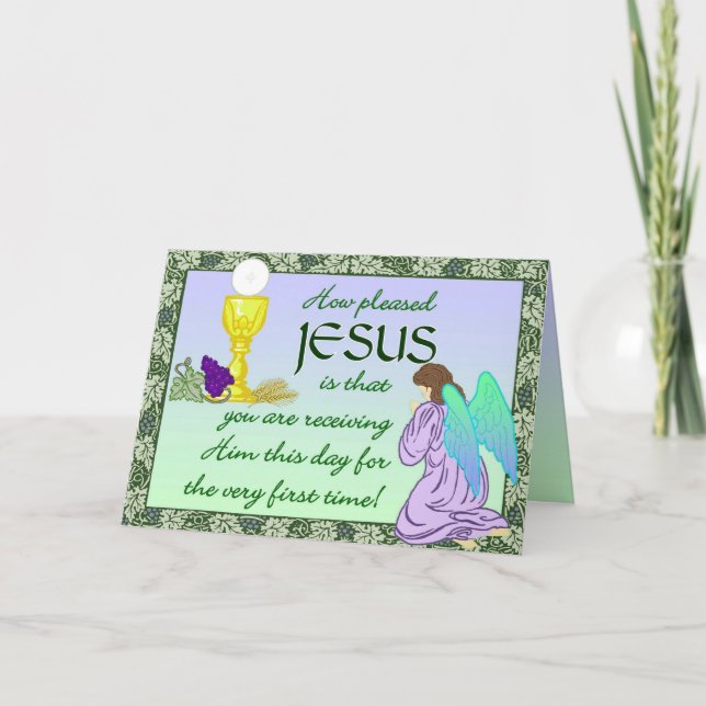 Primera Tarjeta de Comunión Sagrada (Anverso)