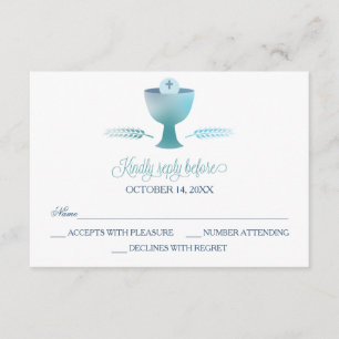 Primera tarjeta de contestación de RSVP de la