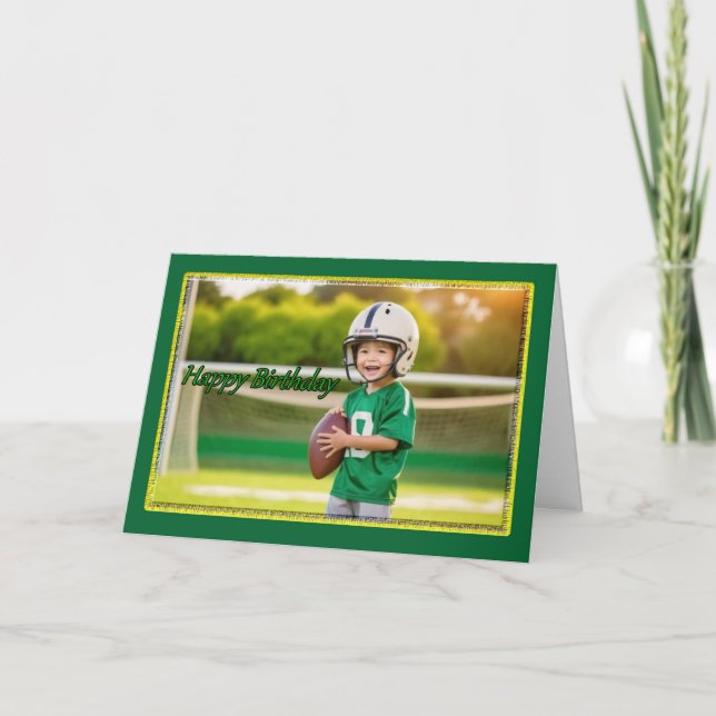 Primera tarjeta de cumpleaños de Down Boy (Anverso)