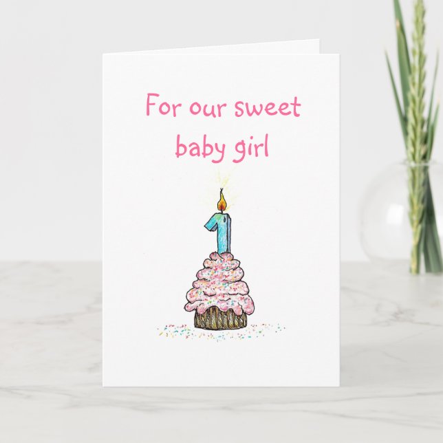 Primera tarjeta de cumpleaños de la hija (Anverso)