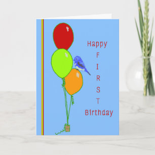 Primera tarjeta de cumpleaños para los globos de l