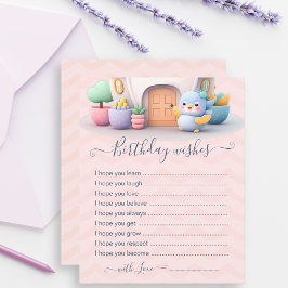 Primera tarjeta de deseo de cumpleaños de Baby Gir