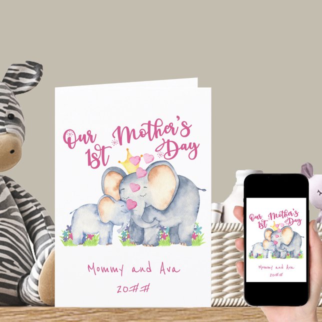 Primera tarjeta de Día de la Madre mami and Baby E (Subido por el creador)
