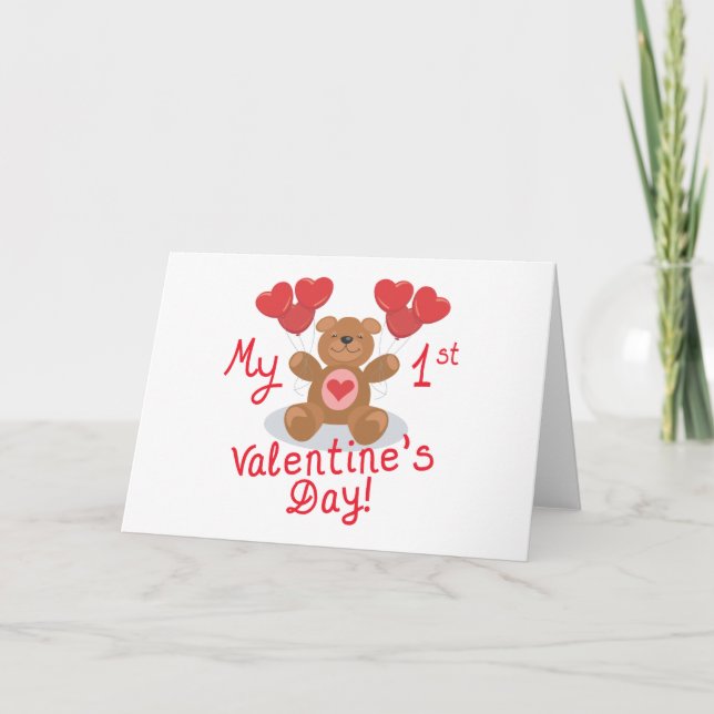 Primera tarjeta de El día de San Valentín del bebé (Anverso)
