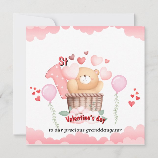 Primera tarjeta de El día de San Valentín del bebé (Anverso)