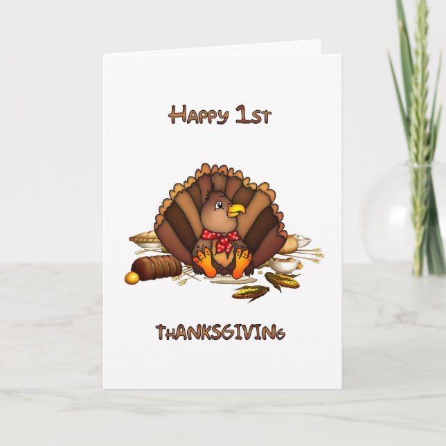 Primera tarjeta de felicitación de agradecimiento  (Anverso)