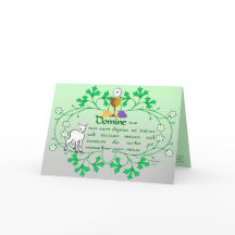 Primera tarjeta de felicitación de la comunión