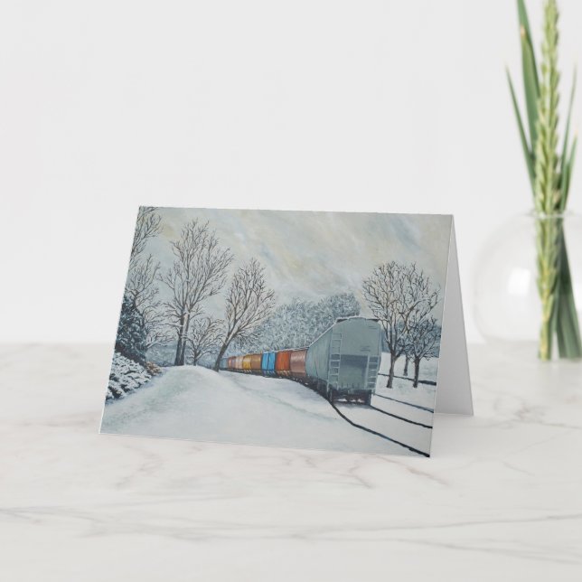 Primera tarjeta de felicitación de la nieve (Anverso)