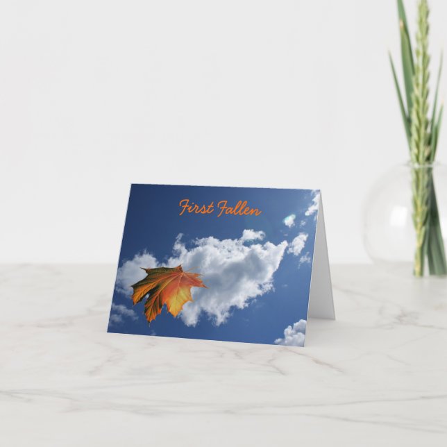 Primera tarjeta de felicitación de poesía caída (Anverso)