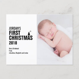 Primera tarjeta de foto navideña del bebé