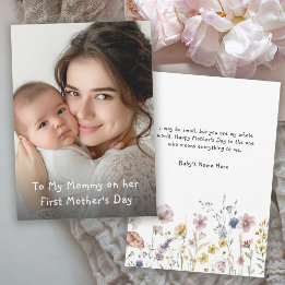 Primera tarjeta de foto tierna del Día de la Madre