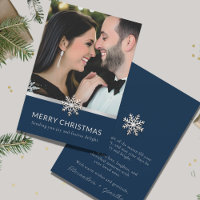 Primera tarjeta de fotografía navideña de pareja e