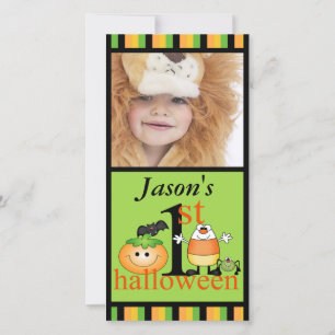 Primera tarjeta de fotos de Halloween para bebés
