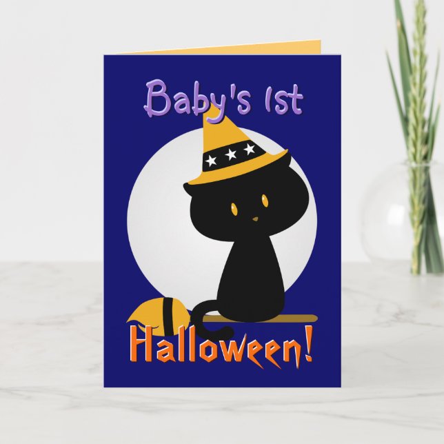 Primera tarjeta de halloween para bebés (Anverso)