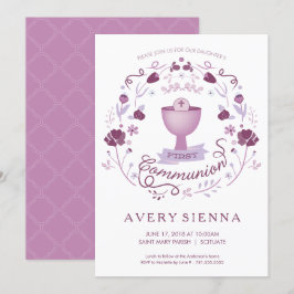 Primera tarjeta de invitación de Chica de la Santa