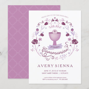 Primera tarjeta de invitación de Chica de la Santa