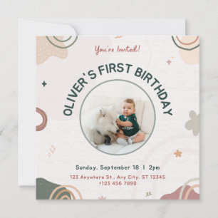 Primera tarjeta de invitación de cumpleaños