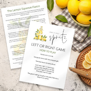 Primera tarjeta de juego Spritz Right Bridal Showe