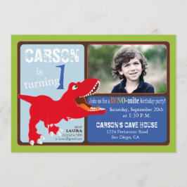 Primera tarjeta de la invitación del cumpleaños
