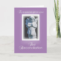 Primera tarjeta de la reconciliación para el chica