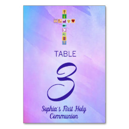 Primera tarjeta de mesa de símbolos cruzados de la
