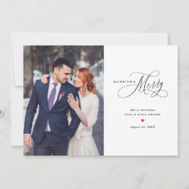 Primera tarjeta de Navidad casada y casada