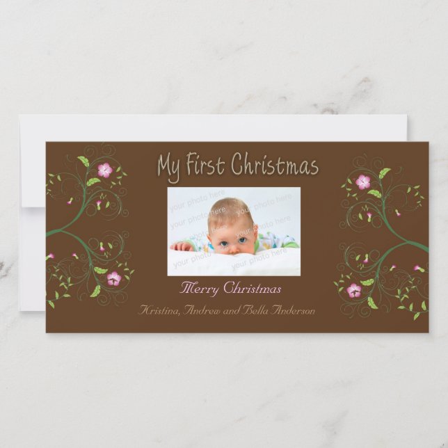 Primera tarjeta de Navidad con foto (Anverso)