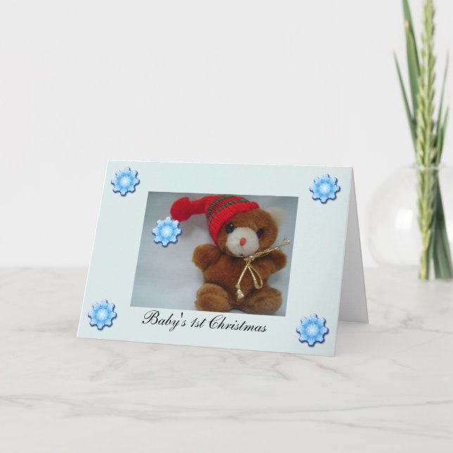 Primera tarjeta de Navidad del bebé (Anverso)