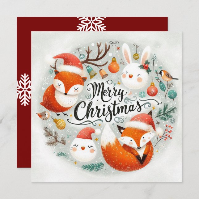 Primera tarjeta de Navidad del bebé (Anverso / Reverso)