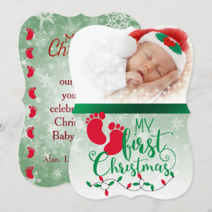 Primera tarjeta de Navidad del bebé