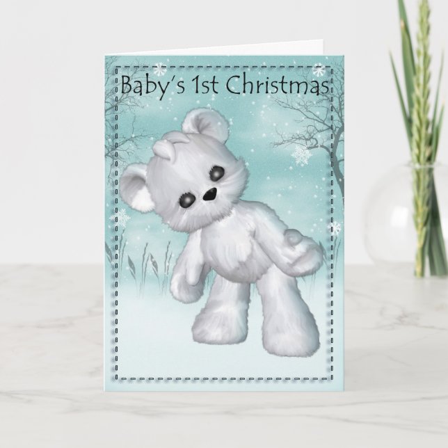 Primera tarjeta de Navidad del bebé (Anverso)