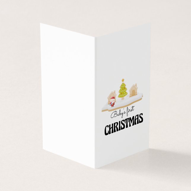 Primera tarjeta de Navidad del bebé (Exterior)